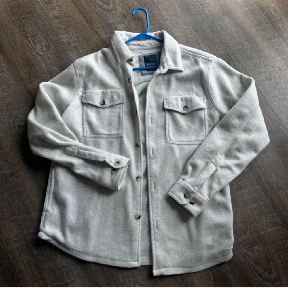 Marshalls Light Gray Wool-Blend Button Front Jacket